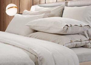 Постельное белье и наволочки Rustic stripe Бежевый Sharmes купить