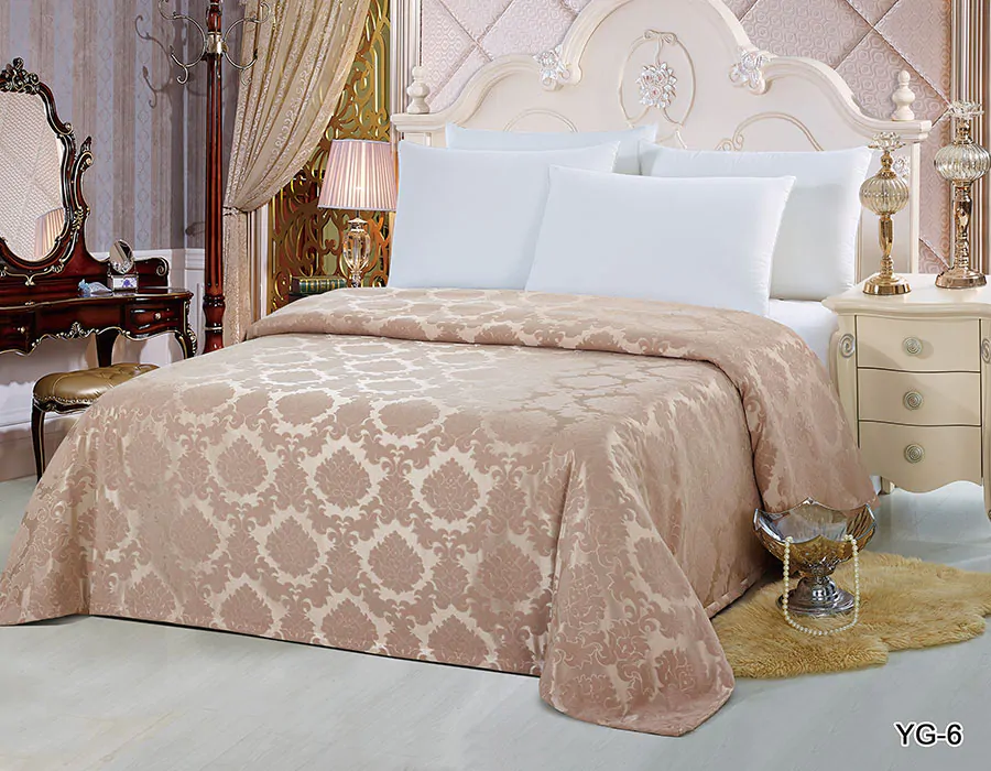 Покрывало на кровать YG-6 KINGSILK однотонное стеганое - CottonNew.ru