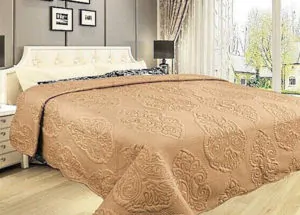 Покрывало на кровать Diva Afrodita 35-6 песочное CottonNew.ru