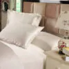 Шелковая наволочка Luxe Dream Айвори 50*70 (2шт) с ушками 7 см