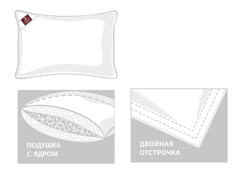 Подушка пуховая 3D ROYAL DOWN GRASS (средняя)