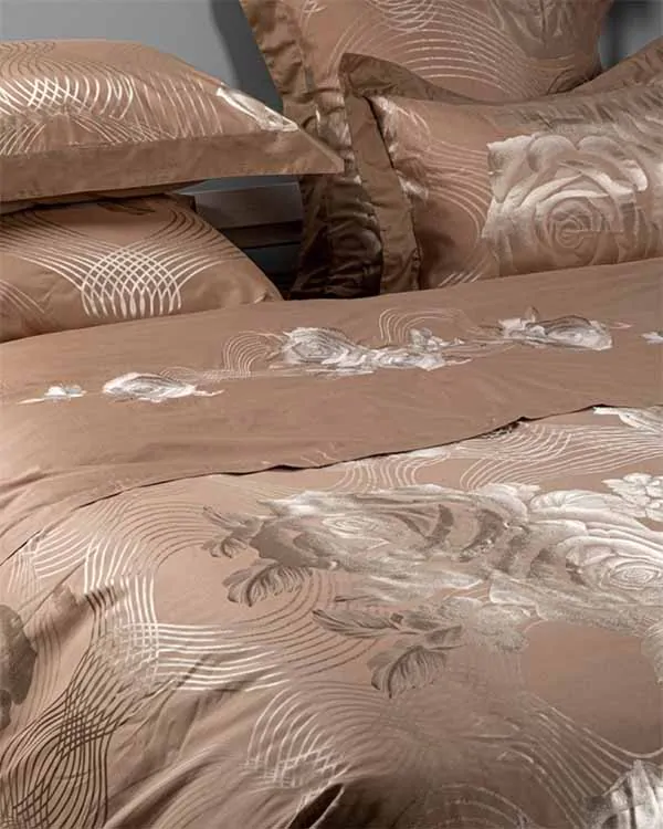 Постельное белье жаккард De Luxe Кармелина Goldtex купить 3