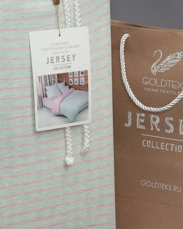 Упаковка постельное белье джерси Goldtex купить хлопок