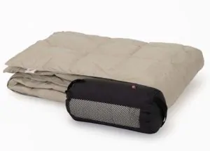 Плед пуховый Travel Plaid Grass бежевый купить дорожный 5