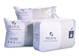 образец упаковки Одеяло и подушки пуховое BelPol SATURN GRAY с бортом