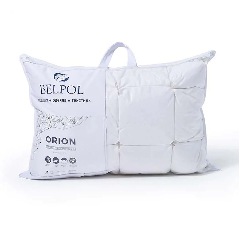 образец упаковки Подушка пуховая BelPol ORION (средняя) купить в Москве!