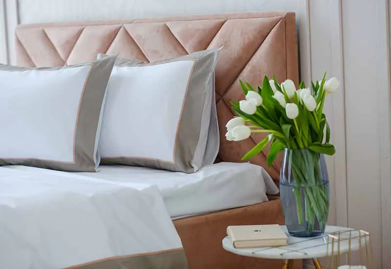 Постельное белье сатин Claire&Caroll "Frame" оливково наволочки